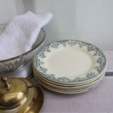 Set of 6 iron earth dessert plates