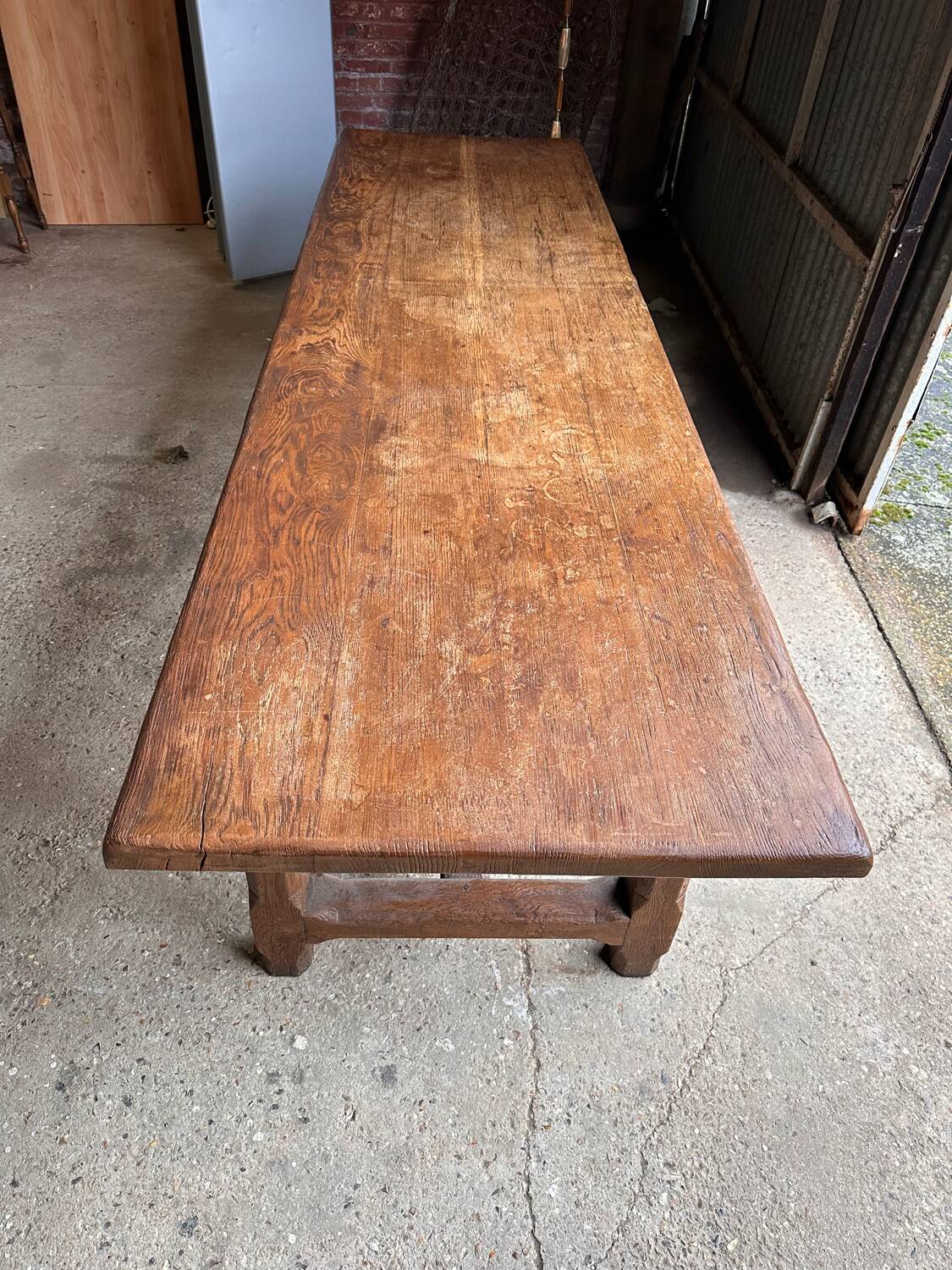 Large oak farm table