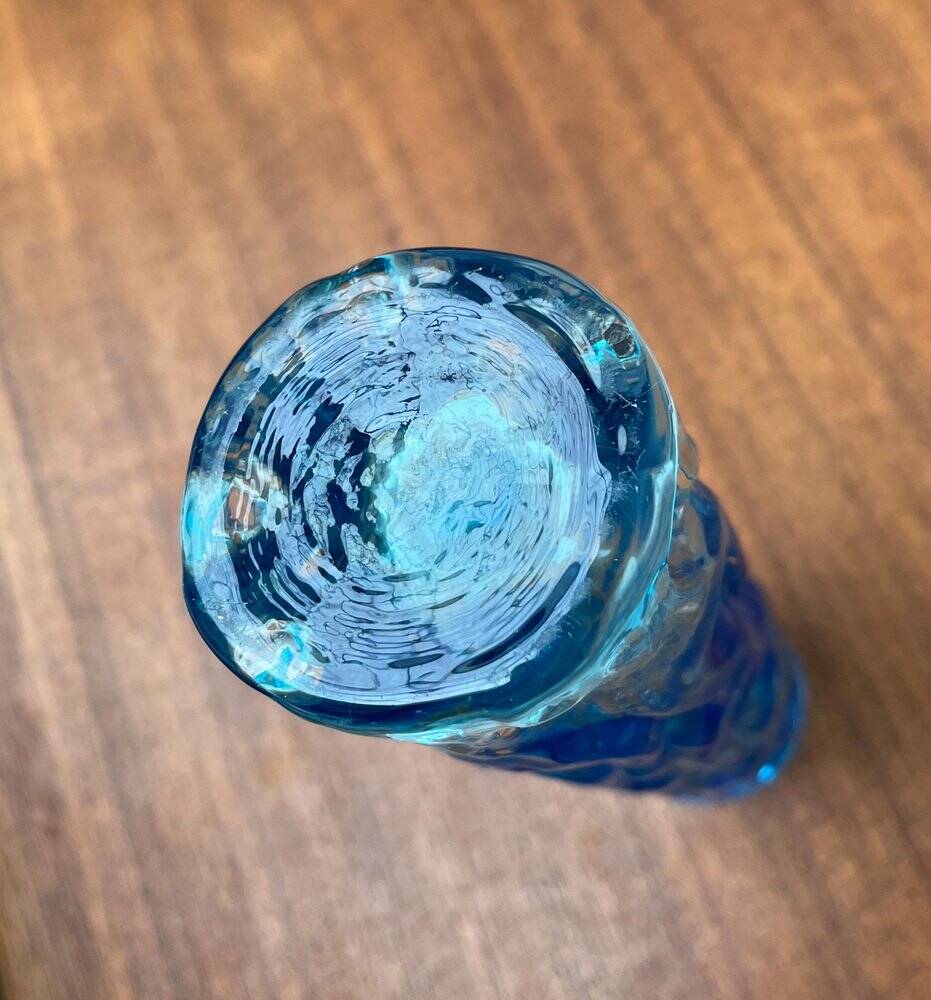 Glass vase with bark design by Ingrid Glas, Germany, 1960s.