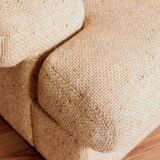 2 minimalist beige armchairs, 1970