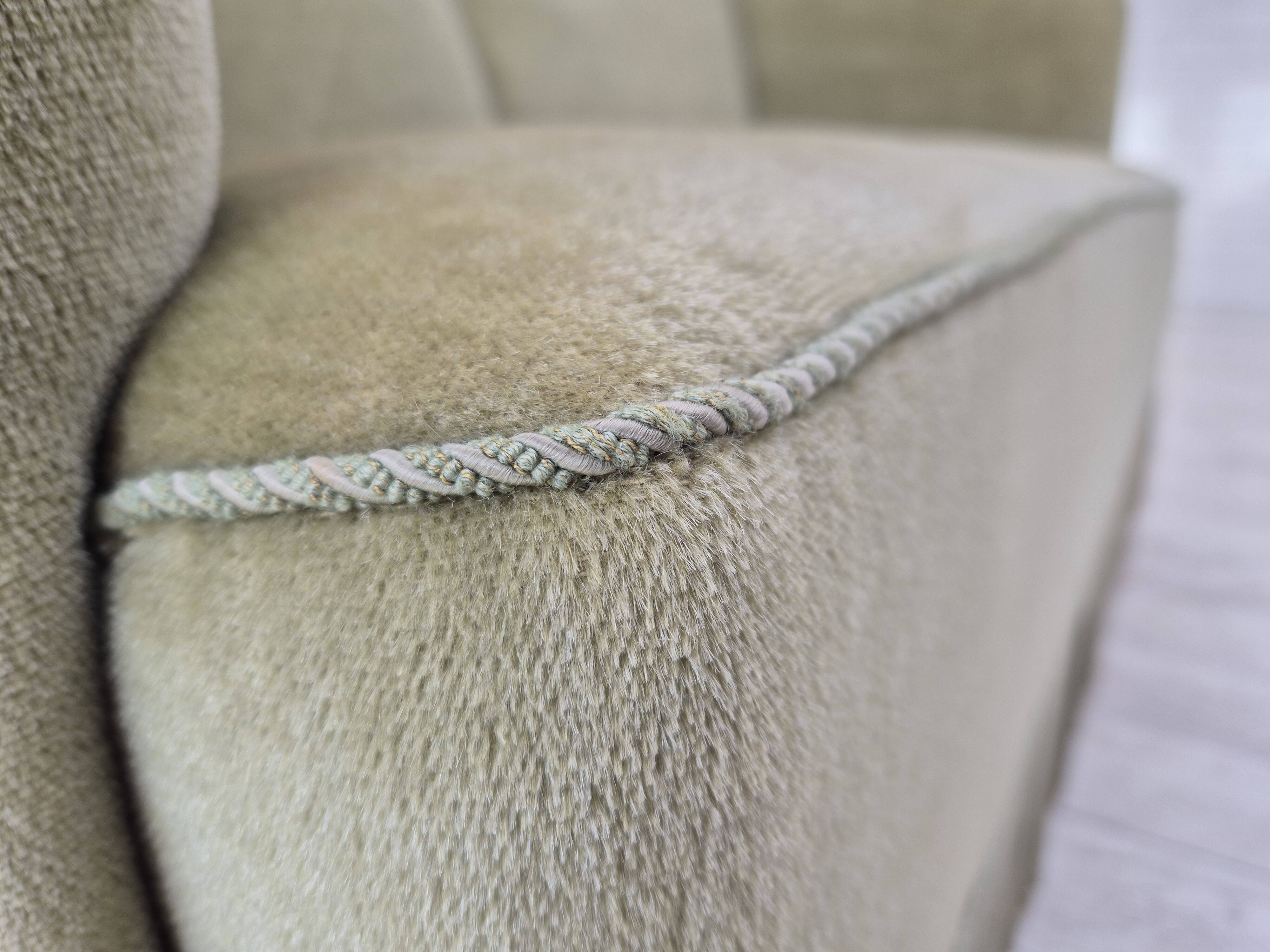 1960s, Danish 2 seater sofa, original condition, green furniture velour.