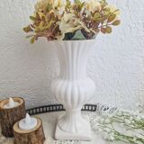 Medici style vase in vintage white ceramic