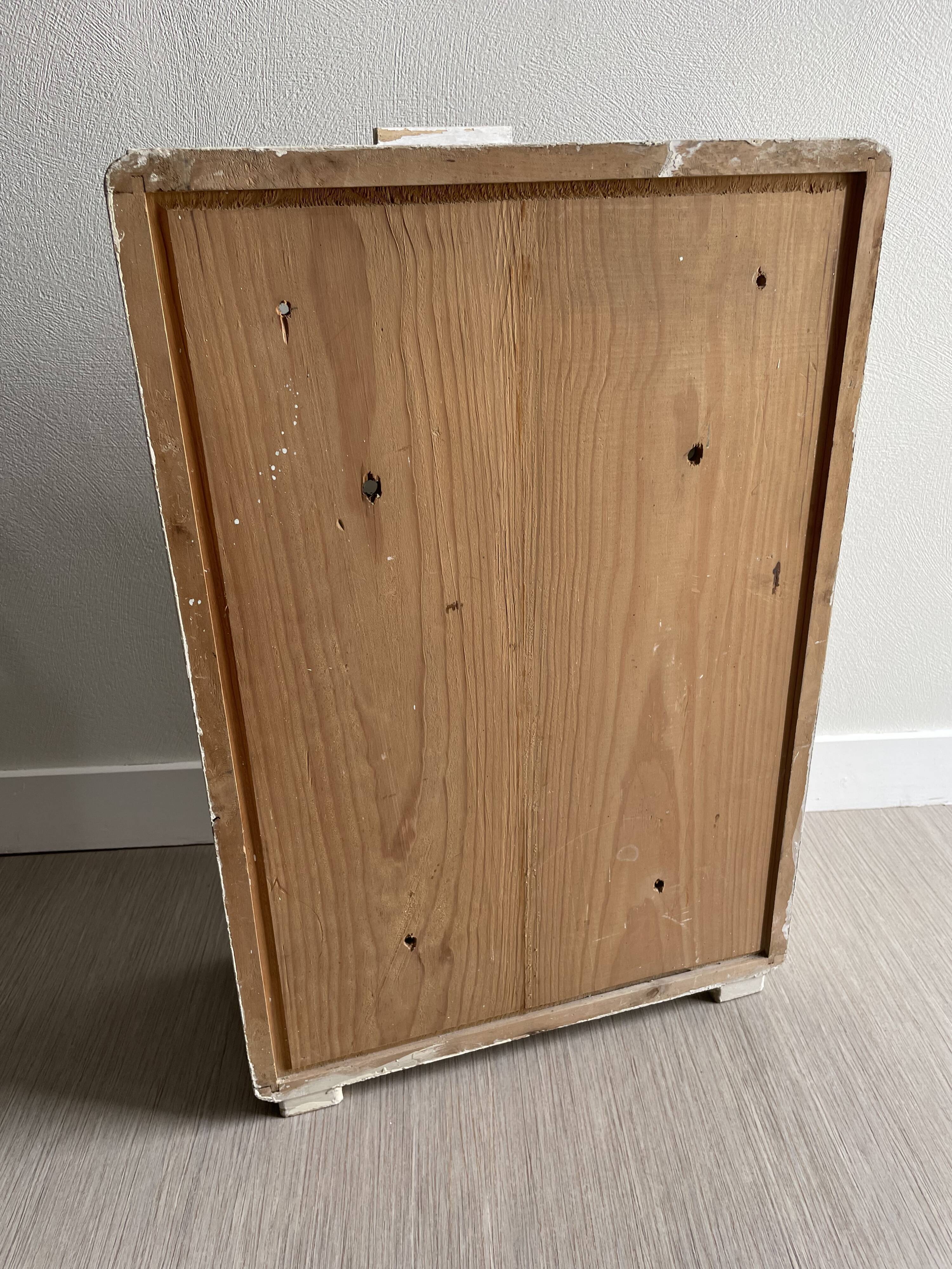 Bathroom cabinet pharmacy patinated wood