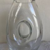 Solid crystal vase 1970 space age design