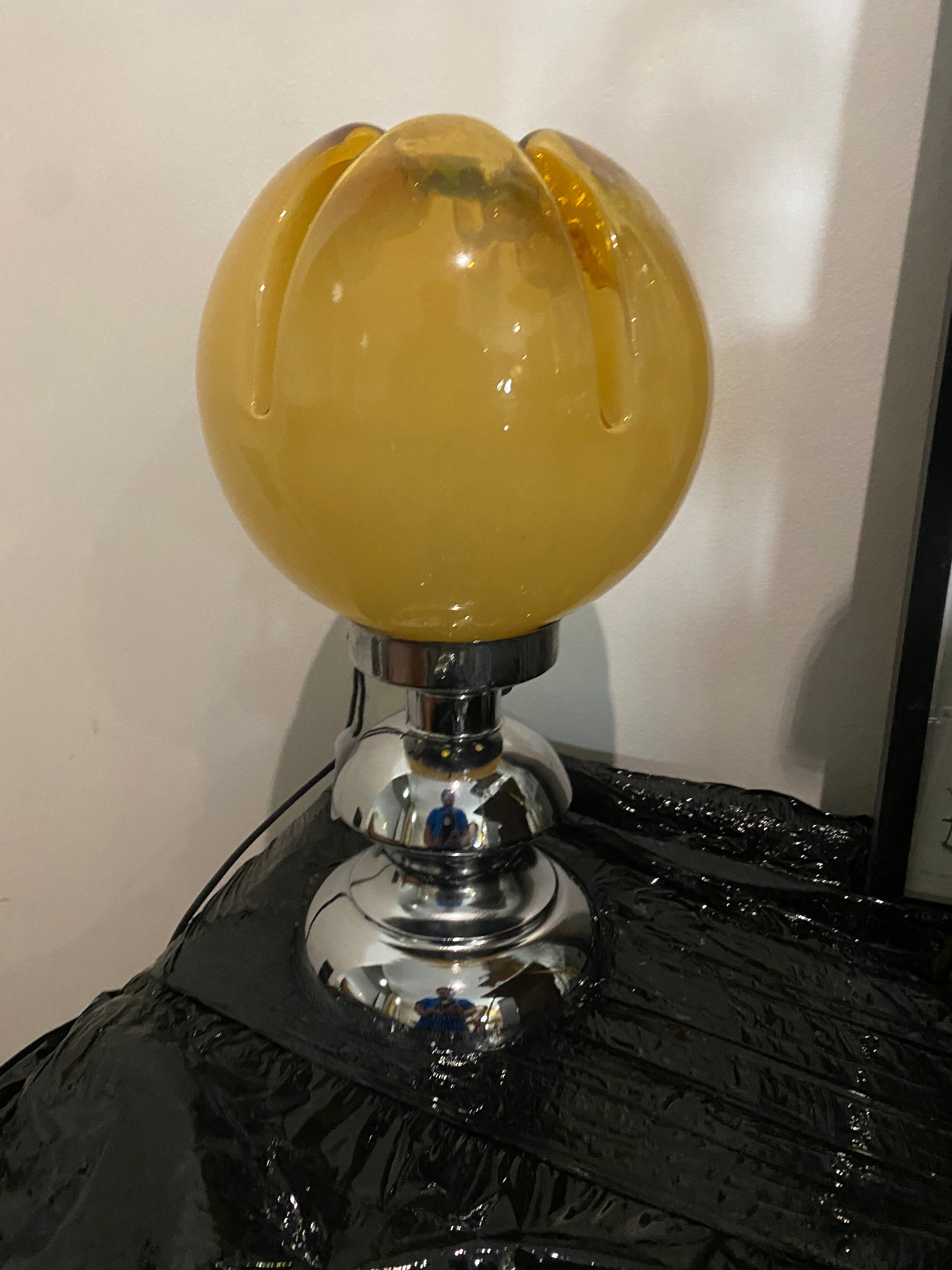 Vintage lamp murano glass by Toni Zuccheri mazzega italy design 70s