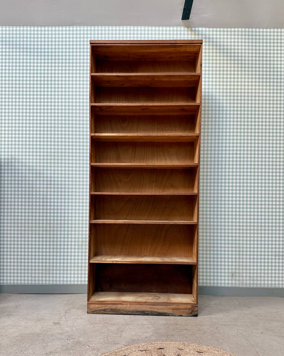 Large vintage wooden bookcase