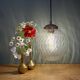 Vintage transparent glass suspension globe