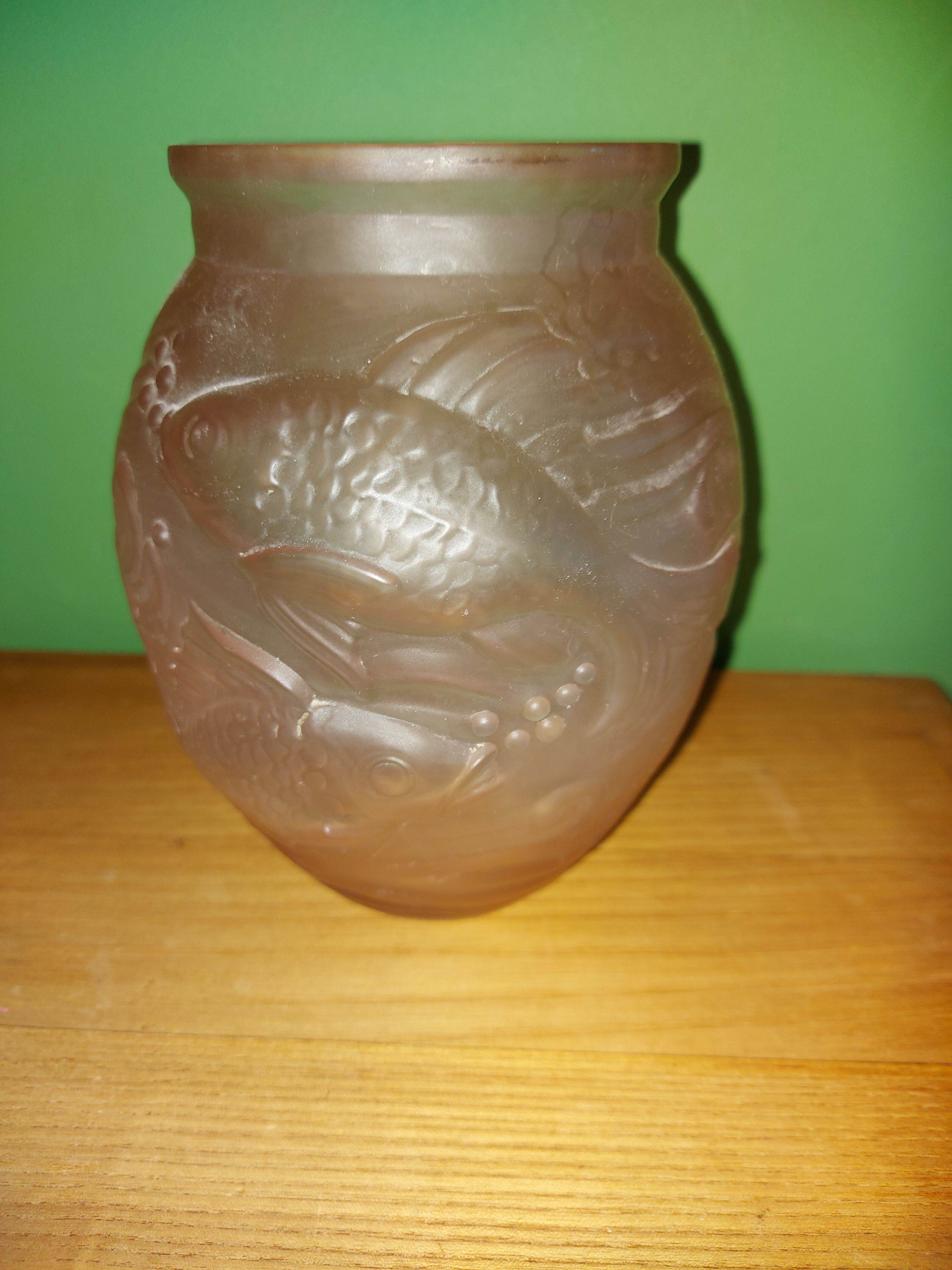 Art Deco moulded glass vase