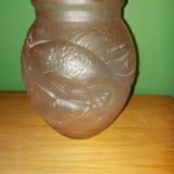 Art Deco moulded glass vase