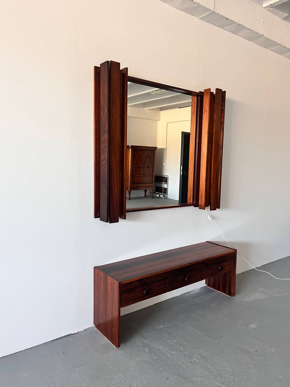 1970s Mirror with Cabinet, Norway