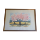 Watercolor cherry blossoms