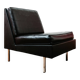 Black faux leather armchair, 1960