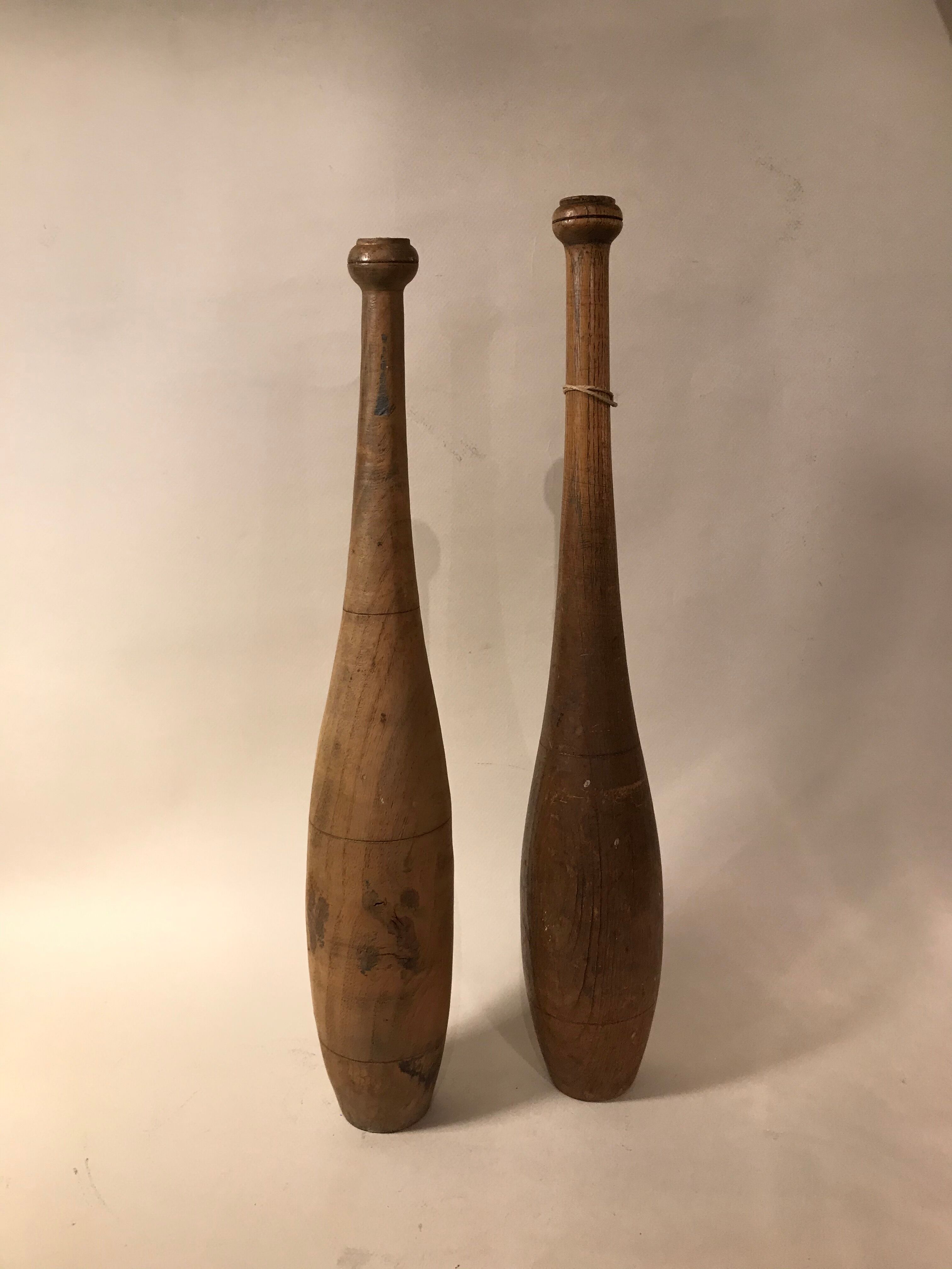 Old wooden juggling club
