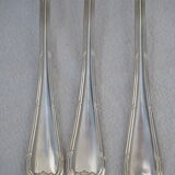 Fish service and its 6 silver-plated cutlery, crossed ribbon model
