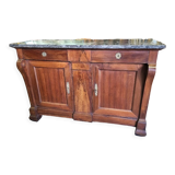 Bahut 2 doors 2 drawers in walnut period restoration a crosse