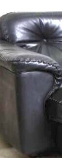 Luxury leather sofa from the Swiss house DE SEDE, black leather sofa