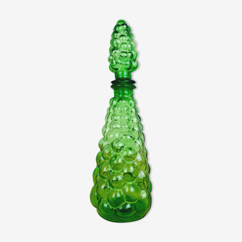 Italian green glass carafe