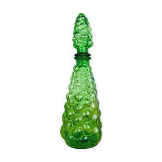 Italian green glass carafe