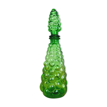 Italian green glass carafe
