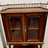Napoleon III louis XVI style mahogany window and nineteenth century bronze gallery