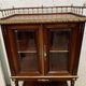 Napoleon III louis XVI style mahogany window and nineteenth century bronze gallery