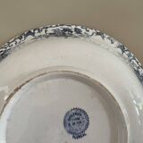 Boulenger blue ironstone salad bowl with Floréal pattern