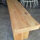 Bench 180 cm old solid wood with patina