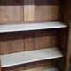 Two-door display cabinet in transitional style.