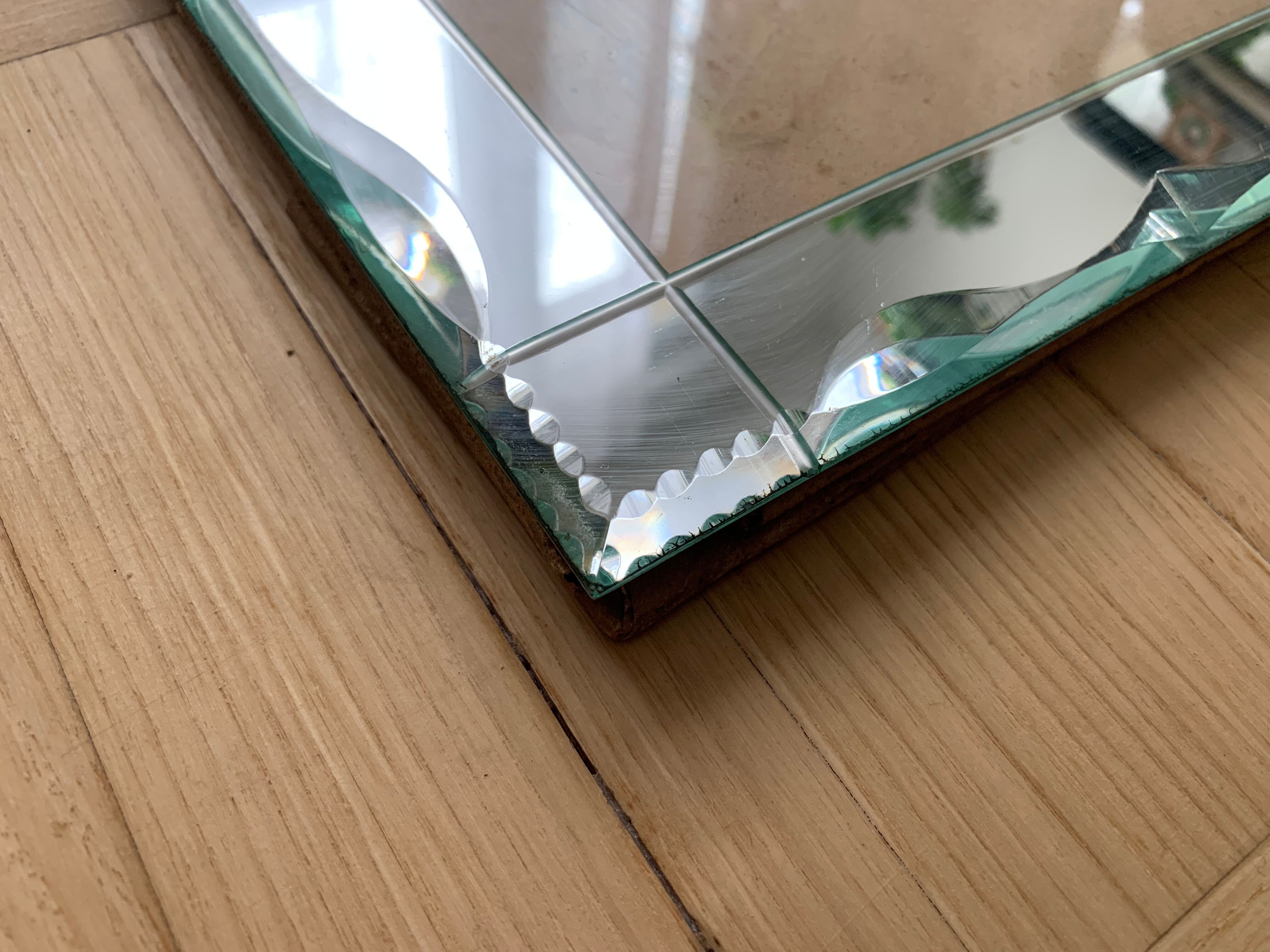 Old beveled mirror frame