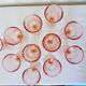 11 Arcoroc Rosaline foot glasses in pink glass 2106182