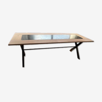 Steel wood table