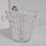 Seau à glace en cristal et sa pince en inox