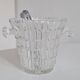 Crystal ice bucket and stainless steel tongs
