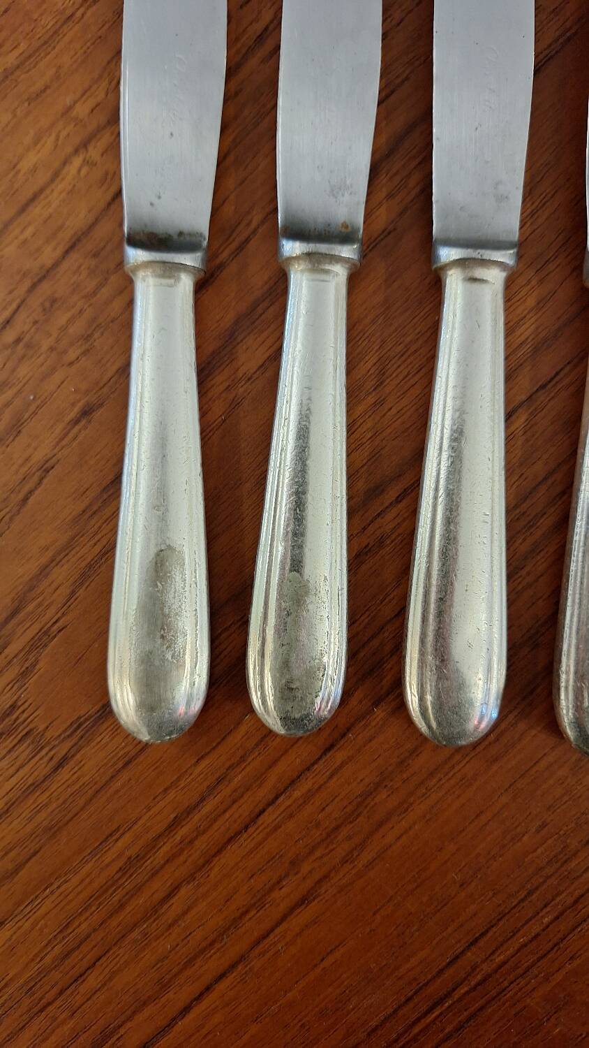 Set of 19th century Christofle silver plated knives