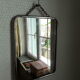Vintage barber mirror with chain