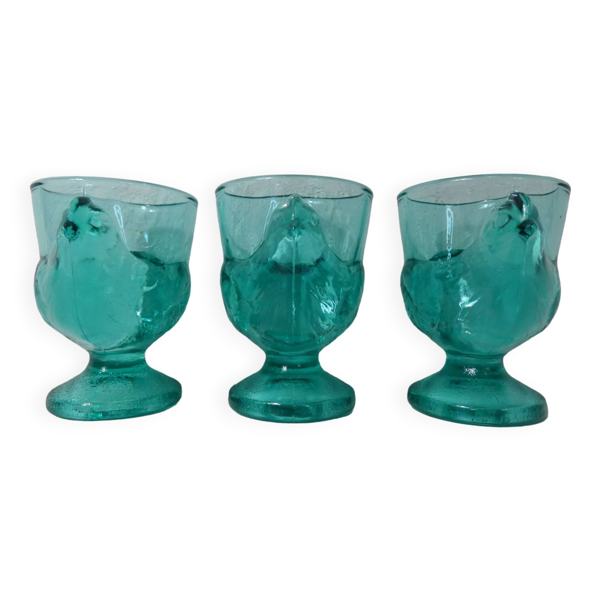 turquoise chicken egg cups