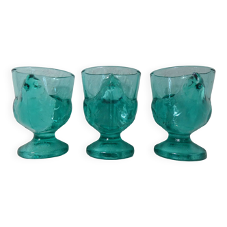 turquoise chicken egg cups