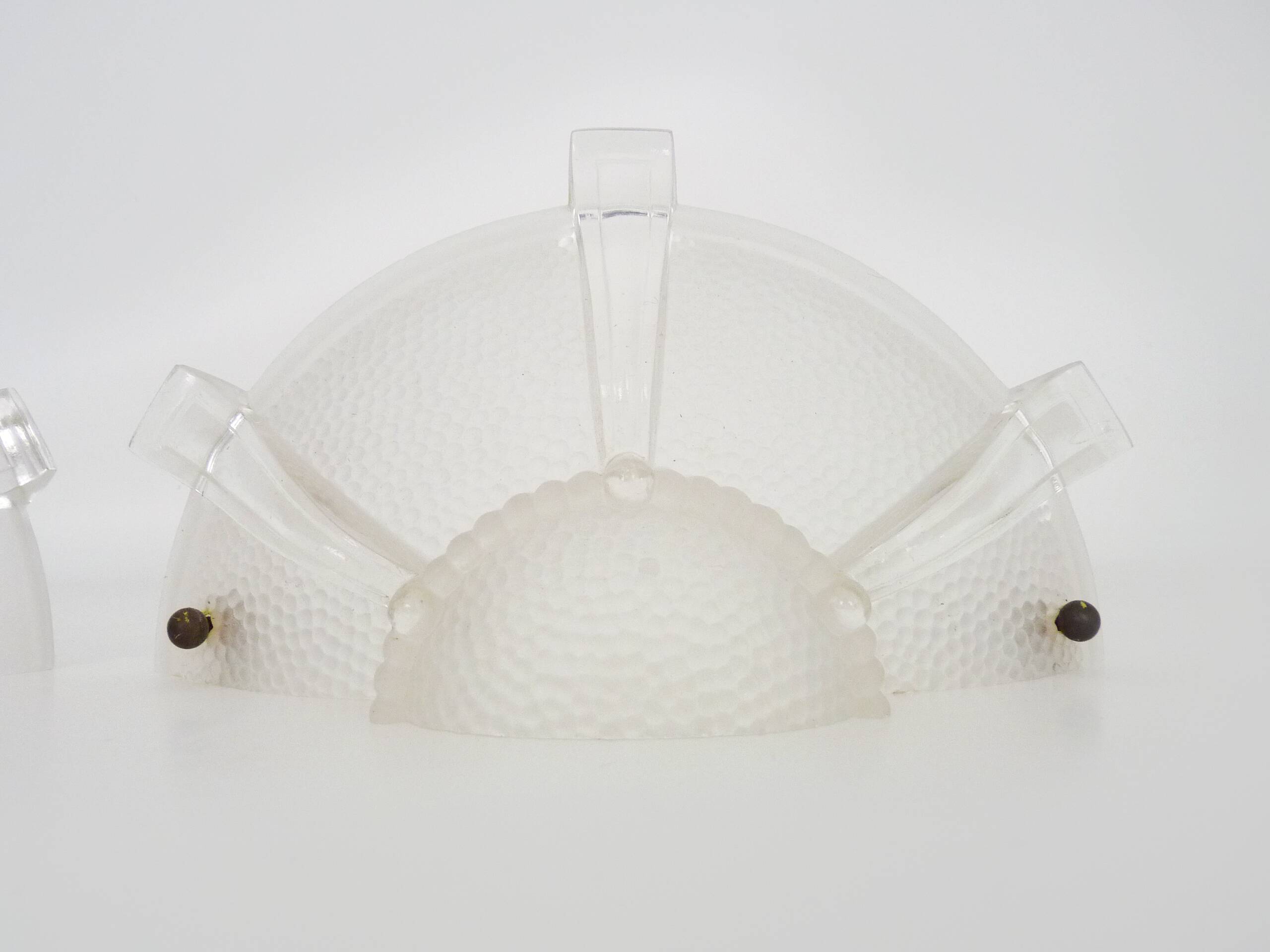Pair of Ezan style glass wall lights from the 30s and 40s