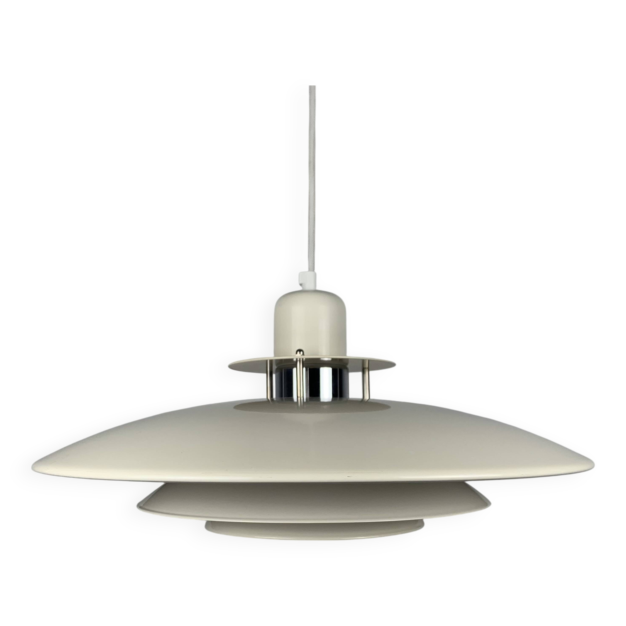 Large Danish BELID Pendant Light Model 75104, Cream