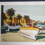 Paysage de provence lithographie signée à la main - Jean-Claude Quilici - 111/300