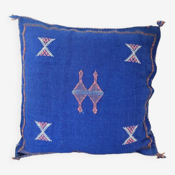 Coussin berbère bleu bohème Sabra