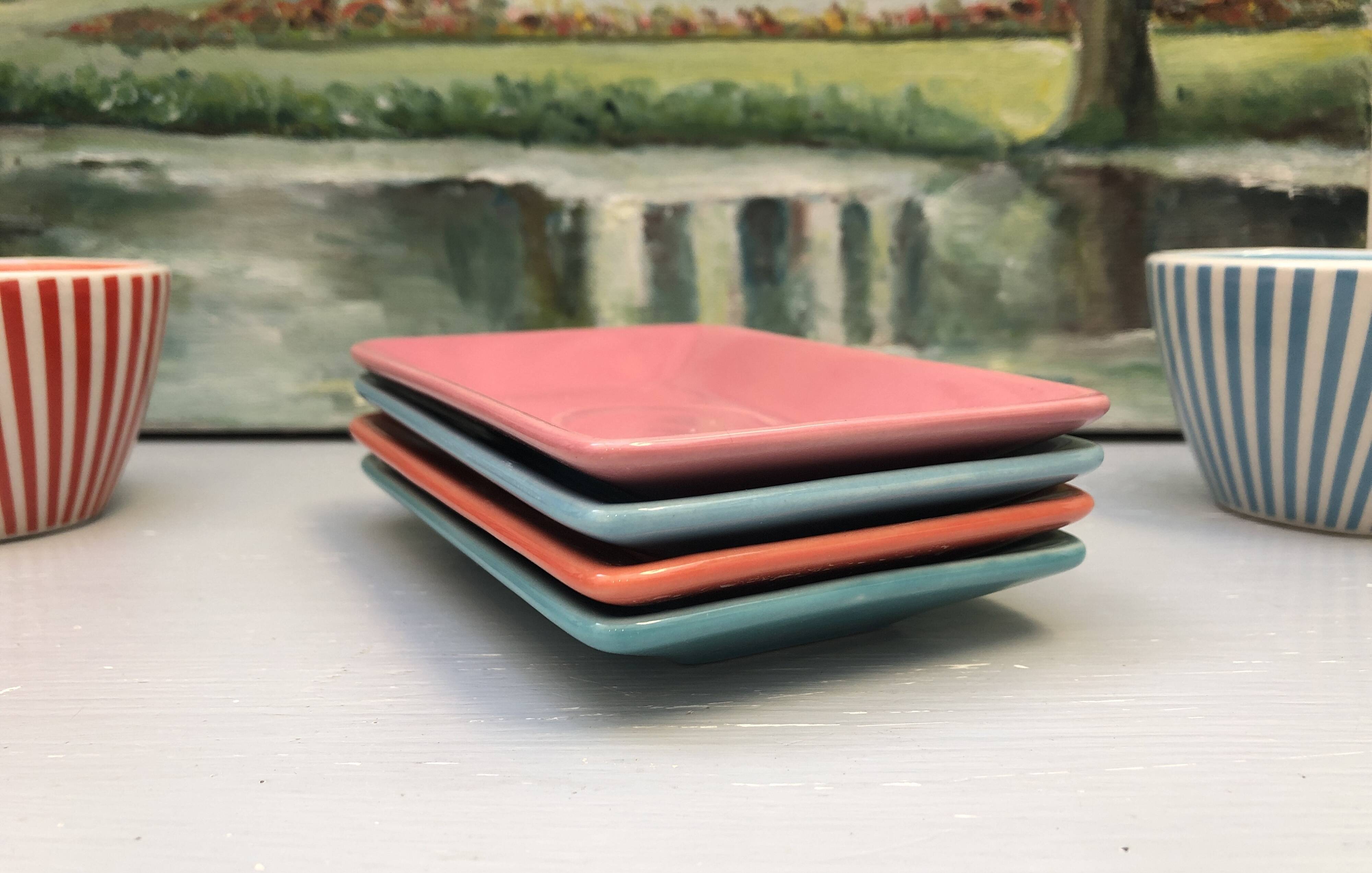 4 vintage ceramic coffee mugs edited by lbvyr circa