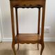 Small bedside table, nightstand, two-top ash plant stand with discreet drawer