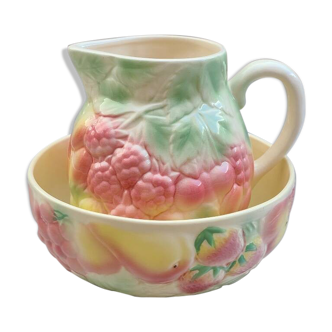 old luneville pitcher and basin