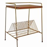Vintage magazine rack end table, 1960s