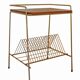 Vintage magazine rack end table, 1960s