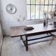 Solid oak table 1900 drapery style XL 280cm with extensions