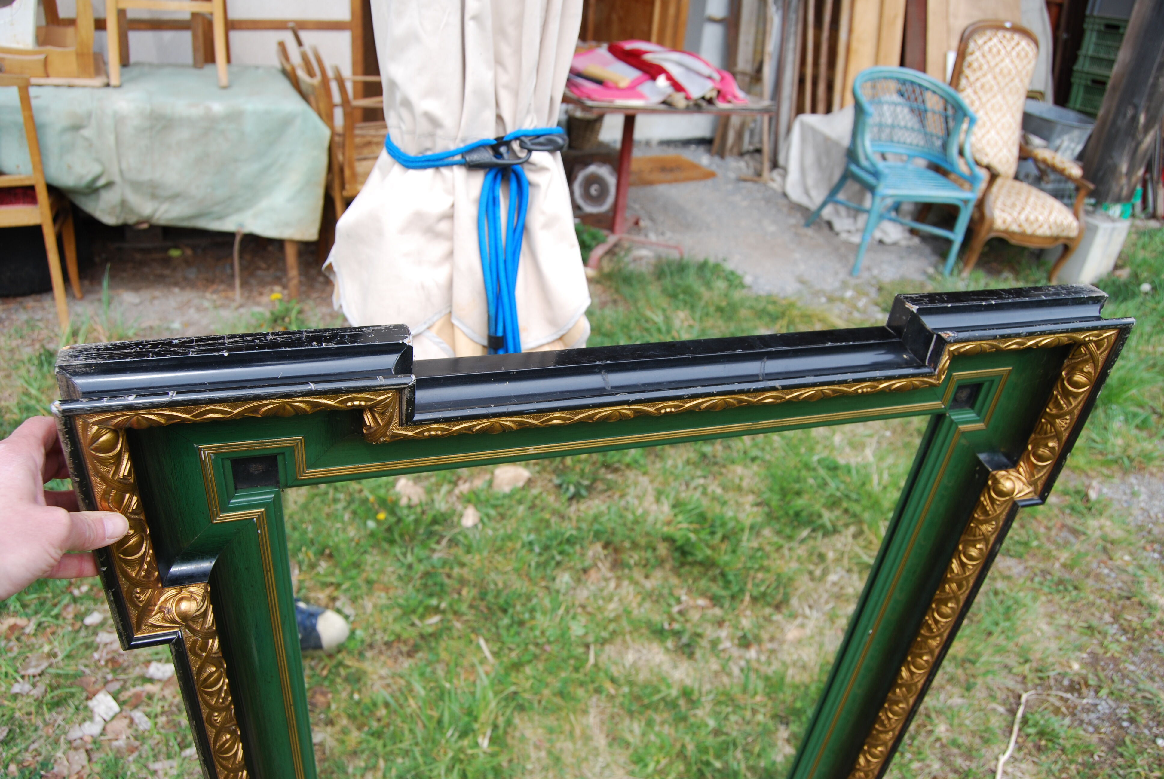 Art Nouveau wall mirror 79x127cm