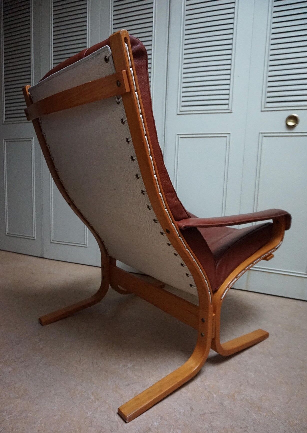 Fauteuil en cuir par Ingmar Relling pour Westnofa, Norvège, années 1970