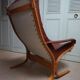 Fauteuil en cuir par Ingmar Relling pour Westnofa, Norvège, années 1970